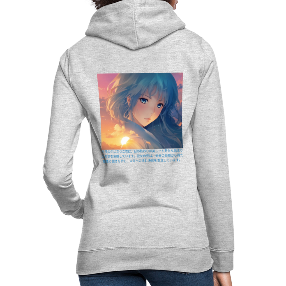 Frauen Hoodie - Hellgrau meliert