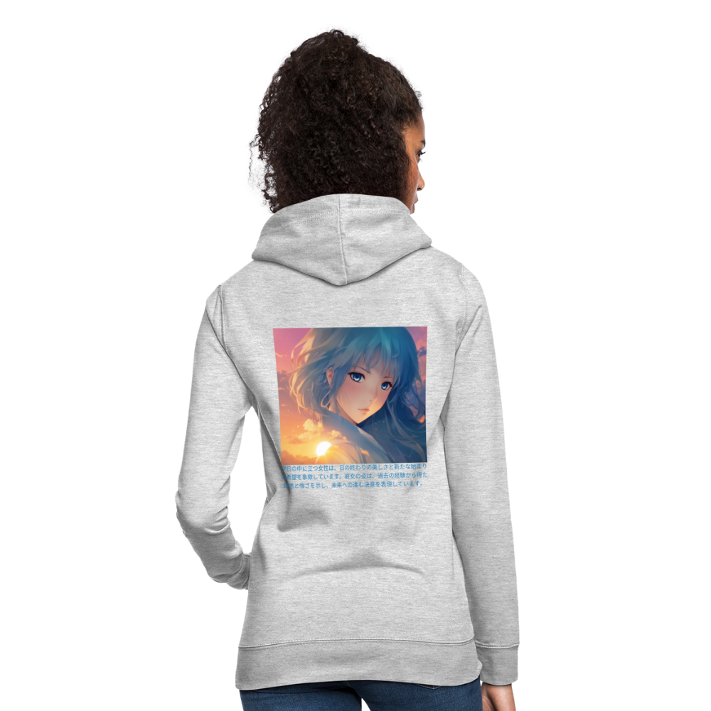 Frauen Hoodie - Hellgrau meliert