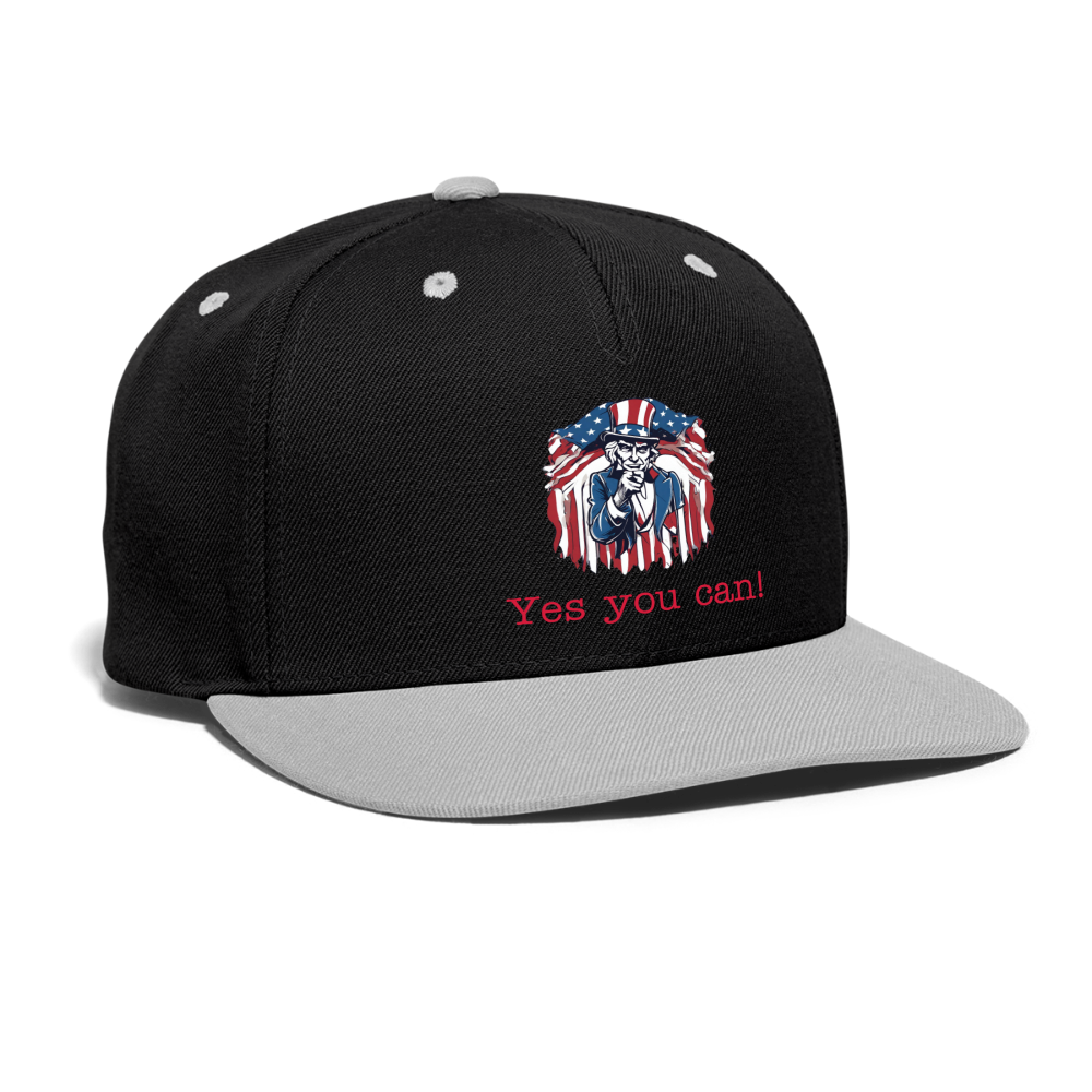 Kontrast Snapback Cap - Schwarz/Grau