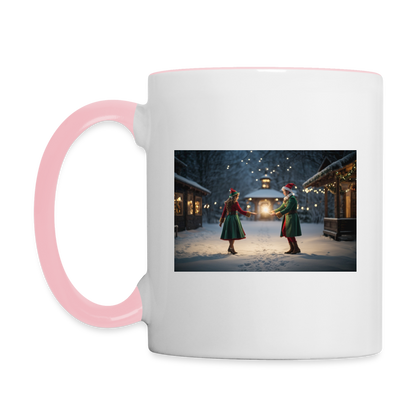 Tasse zweifarbig - Weiß/Pink