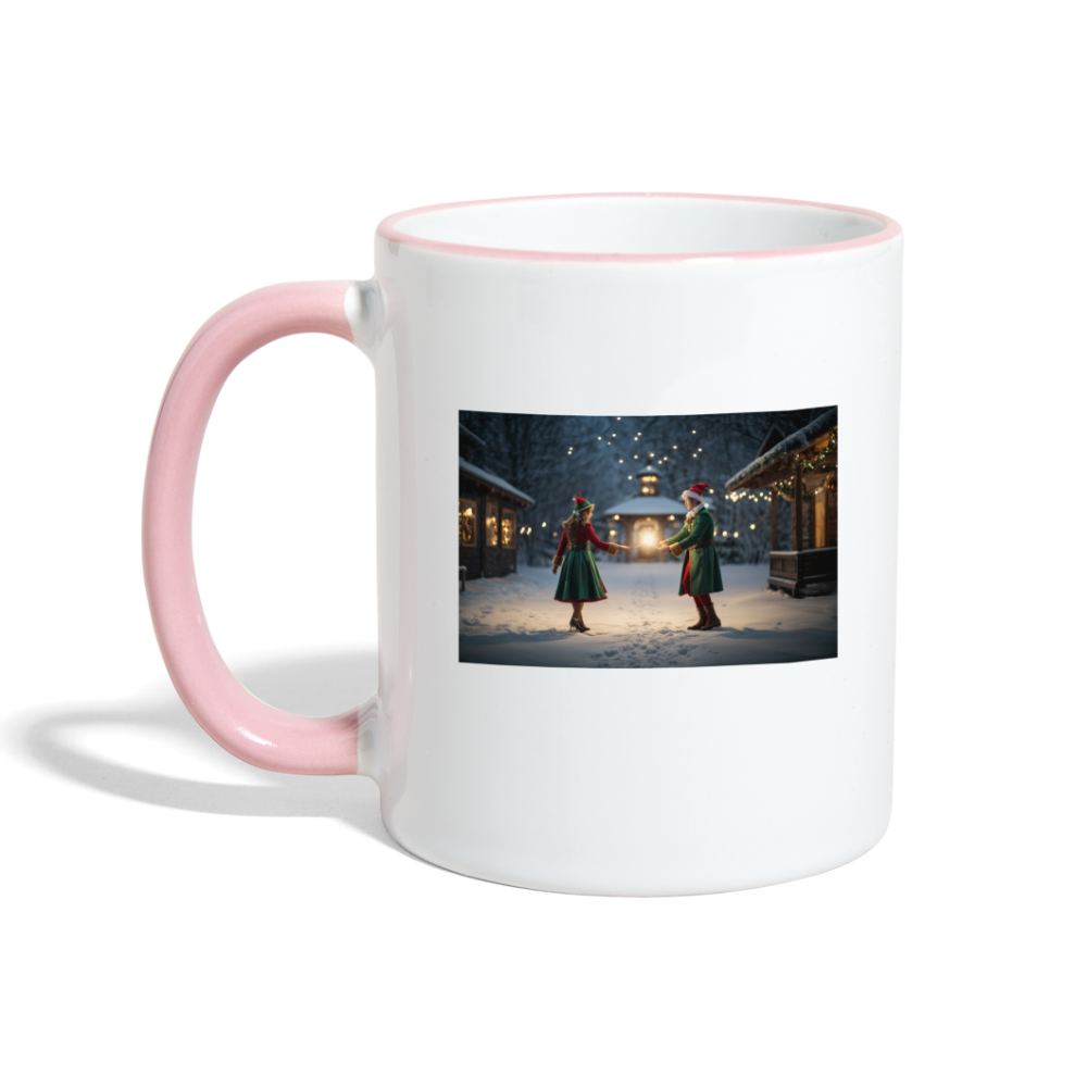 Tasse zweifarbig - Weiß/Pink