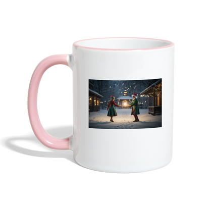 Tasse zweifarbig - Weiß/Pink