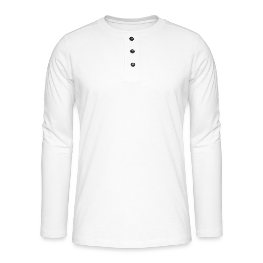 Henley Langarmshirt - weiß