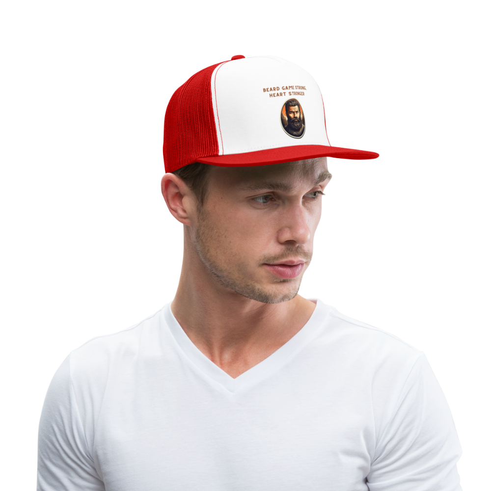 Trucker Cap - Weiß/Rot