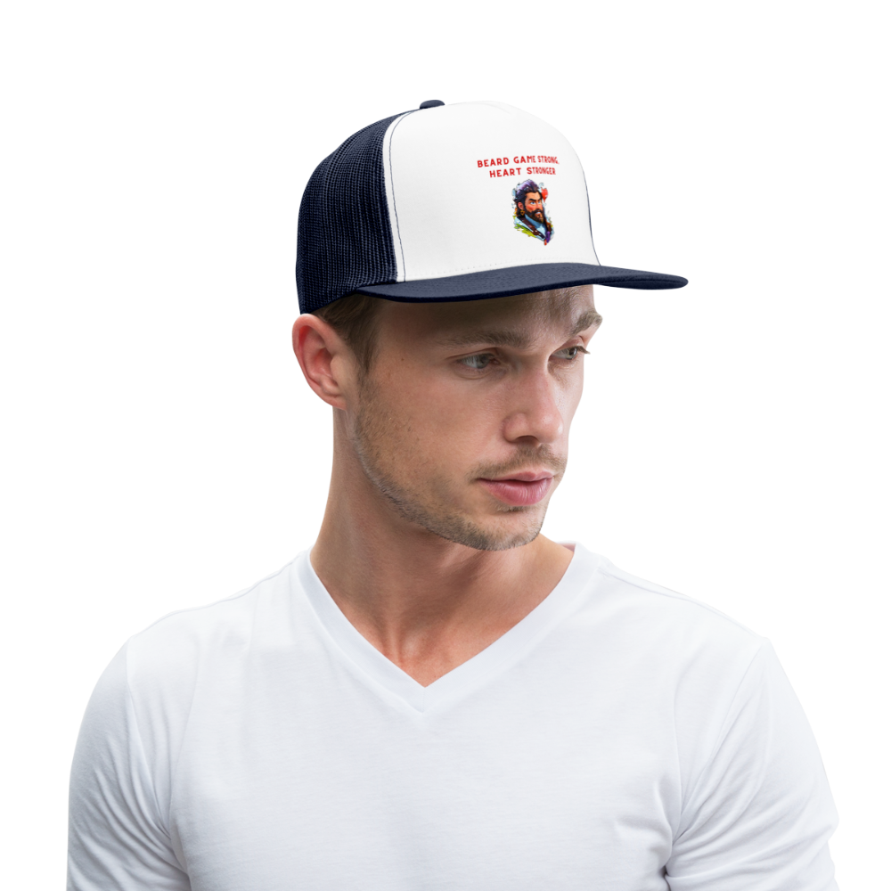 Trucker Cap - Weiß/Navy