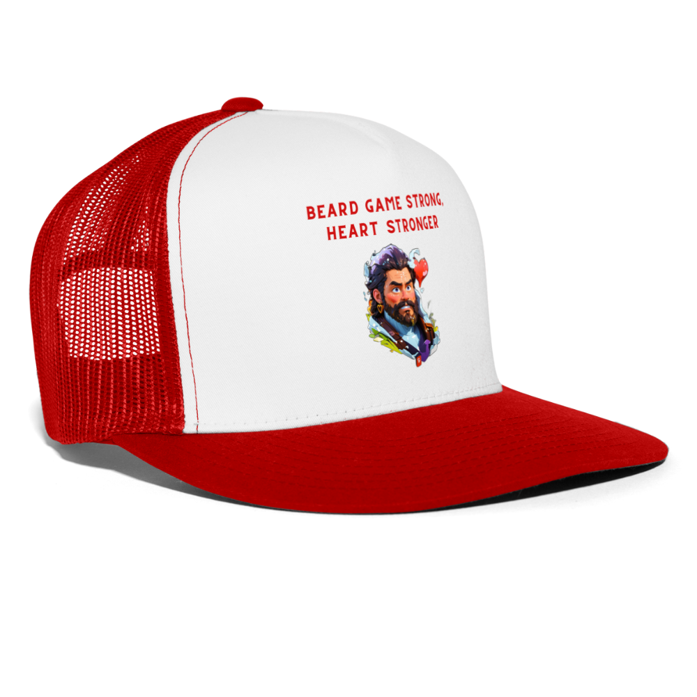 Trucker Cap - Weiß/Rot