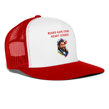 Trucker Cap - Weiß/Rot