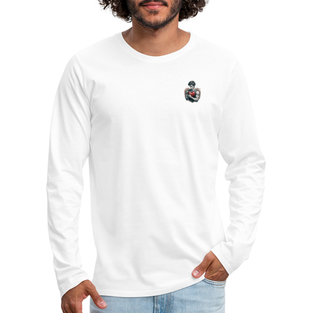 Männer Premium Langarmshirt - weiß