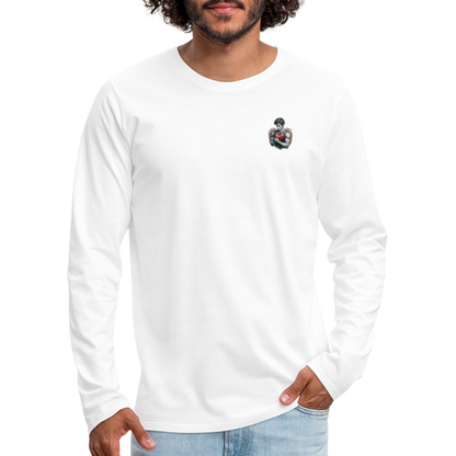 Männer Premium Langarmshirt - weiß