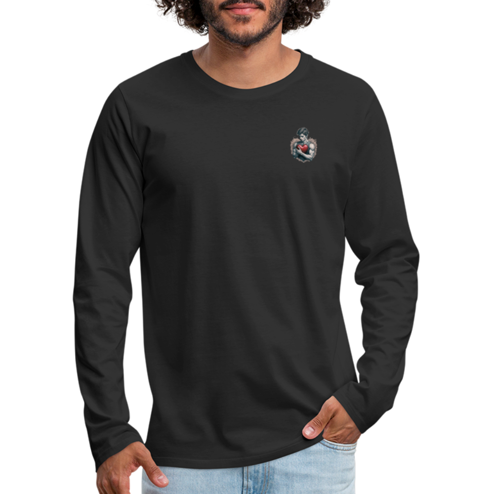 Männer Premium Langarmshirt - Schwarz