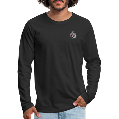 Männer Premium Langarmshirt - Schwarz