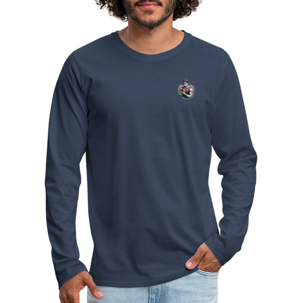 Männer Premium Langarmshirt - Navy