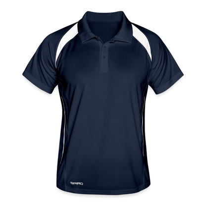 Männer Polo atmungsaktiv - Navy/Weiß