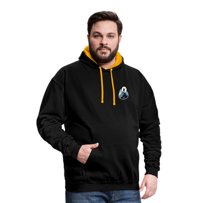 Kontrast-Hoodie - Schwarz/Gold