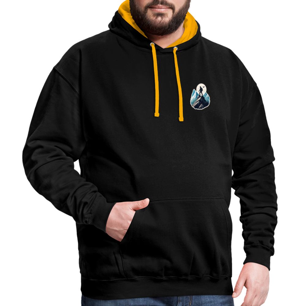 Kontrast-Hoodie - Schwarz/Gold