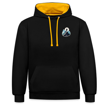 Kontrast-Hoodie - Schwarz/Gold